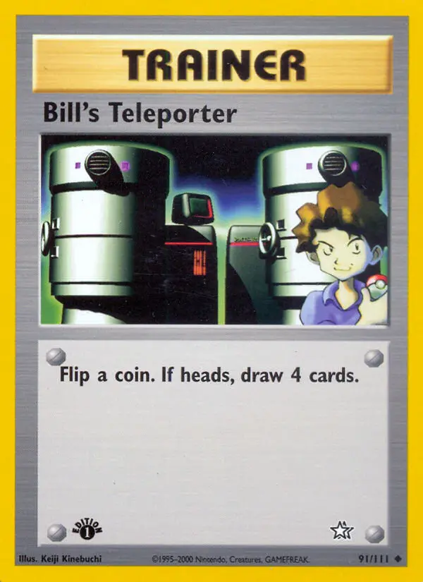 Bill's Teleporter Uncommon Pokemon card #91 from Neo Genesis