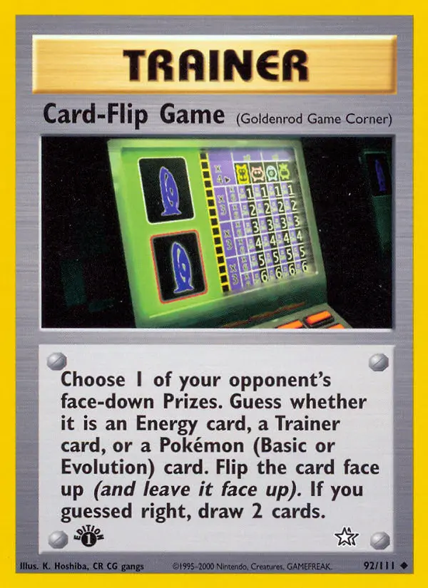 Card-Flip Game Uncommon Pokemon card #92 from Neo Genesis