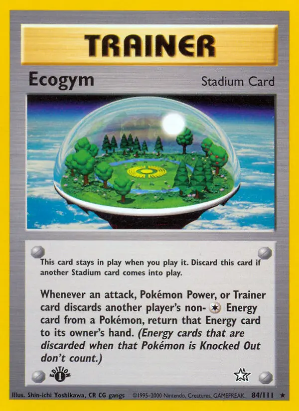 Ecogym Rare Pokemon card #84 from Neo Genesis