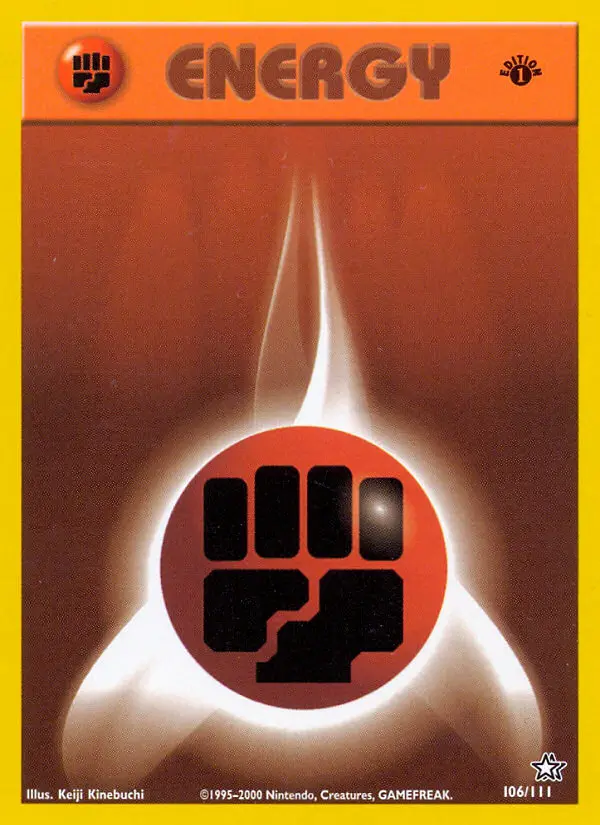 Fighting Energy Common Pokemon card #106 from Neo Genesis
