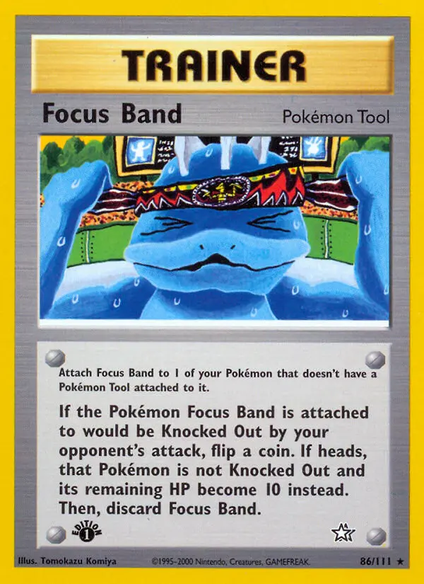 Focus Band Rare Pokemon card #86 from Neo Genesis