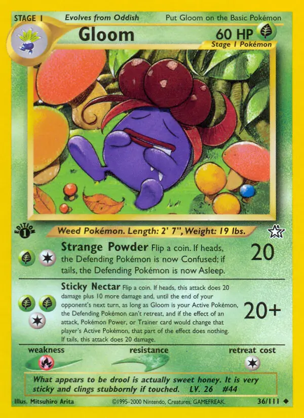 Gloom Uncommon Pokemon card #36 from Neo Genesis