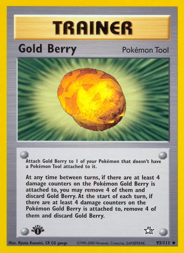 Gold Berry Uncommon Pokemon card #93 from Neo Genesis