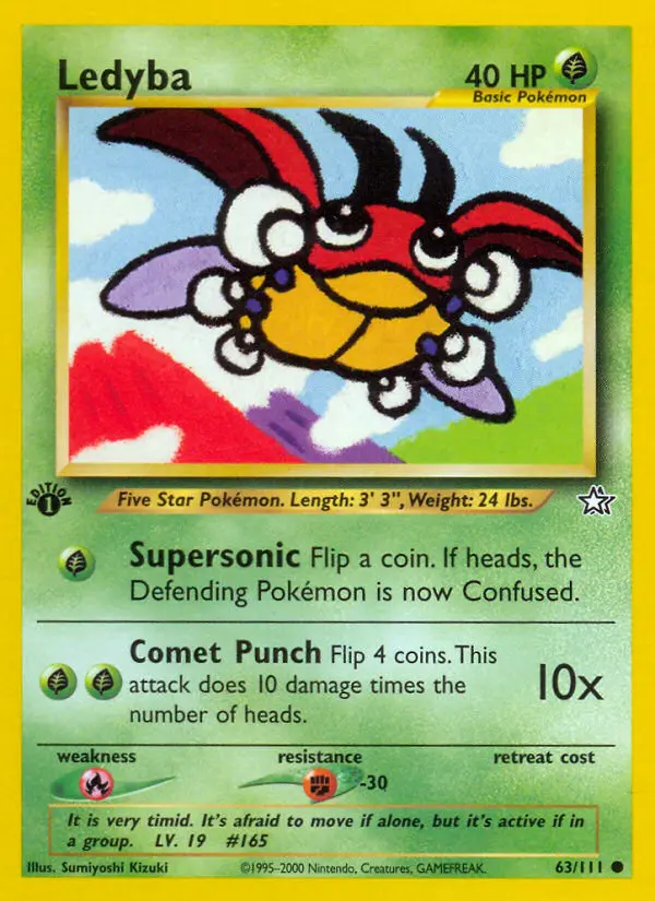 Ledyba Common Pokemon card #63 from Neo Genesis