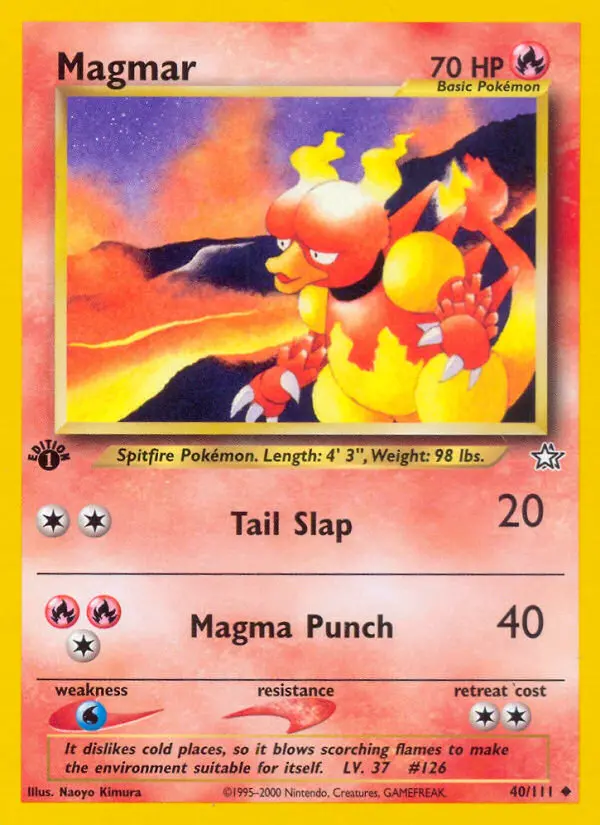 Magmar Uncommon Pokemon card #40 from Neo Genesis