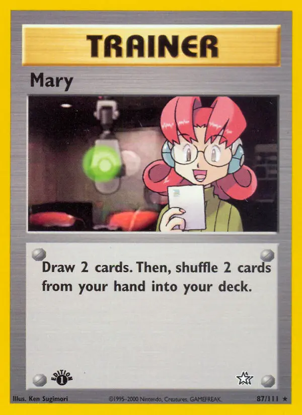 Mary Rare Pokemon card #87 from Neo Genesis