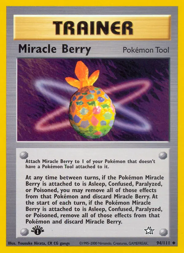 Miracle Berry Uncommon Pokemon card #94 from Neo Genesis