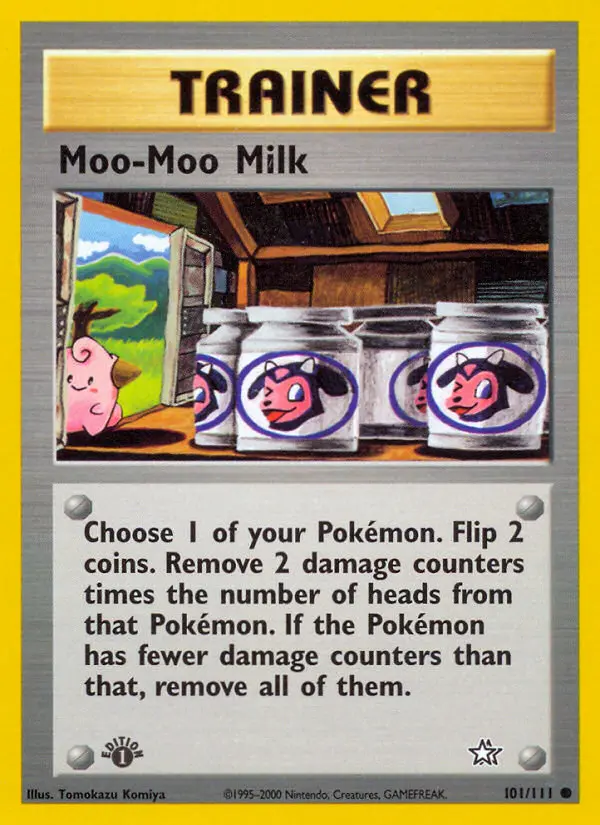 Moo-Moo Milk Common Pokemon card #101 from Neo Genesis