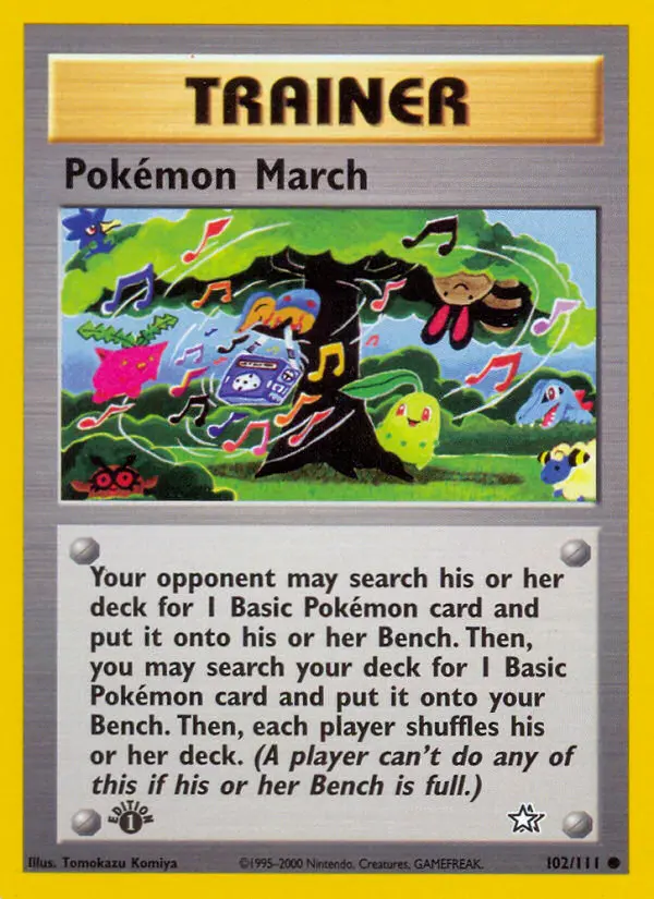 Pokémon March Common Pokemon card #102 from Neo Genesis
