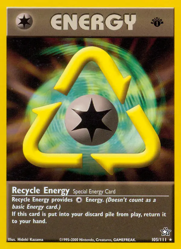 Recycle Energy Rare Pokemon card #105 from Neo Genesis