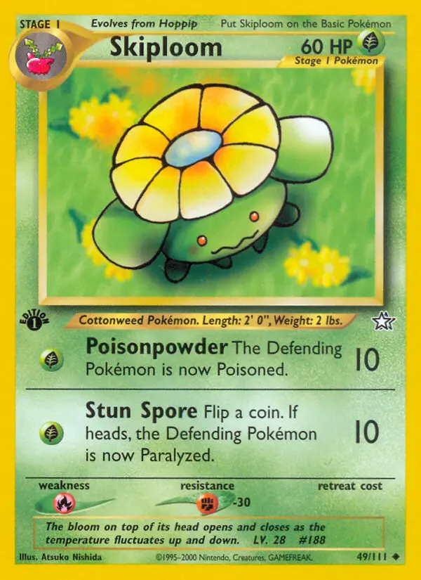 Skiploom Uncommon Pokemon card #49 from Neo Genesis