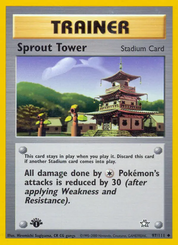 Sprout Tower Uncommon Pokemon card #97 from Neo Genesis