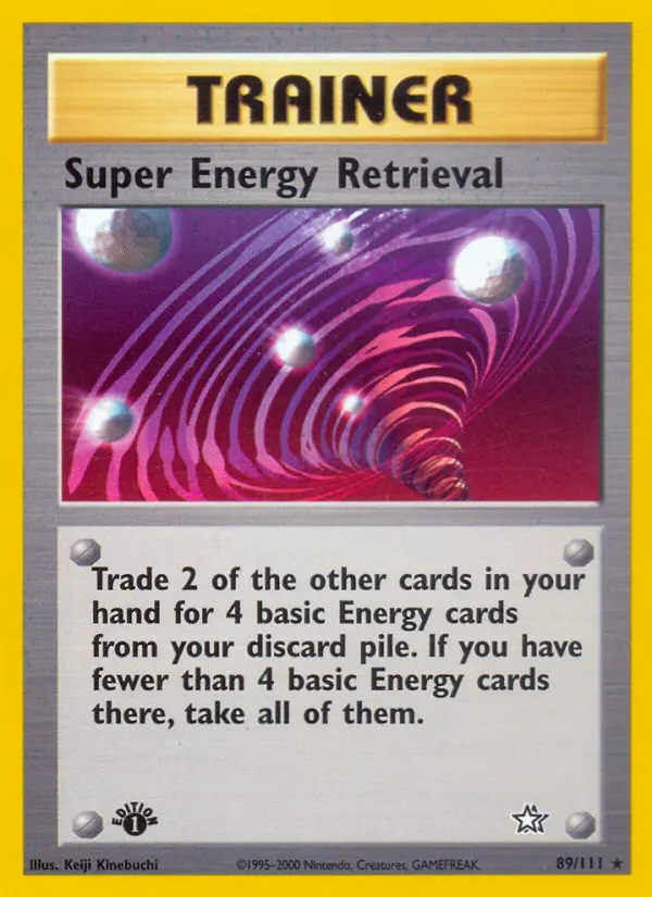 Super Energy Retrieval Rare Pokemon card #89 from Neo Genesis