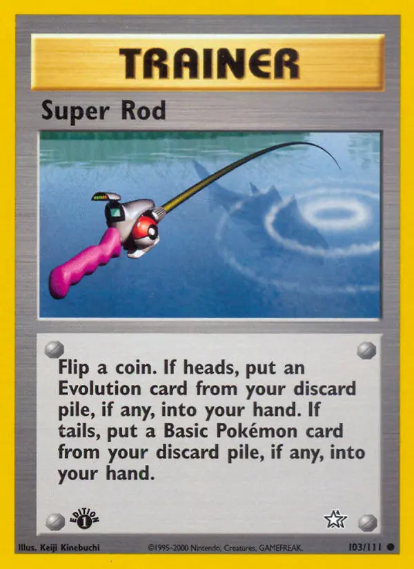 Super Rod Common Pokemon card #103 from Neo Genesis