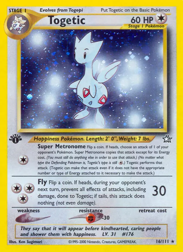 Togetic Rare Pokemon card #16 from Neo Genesis