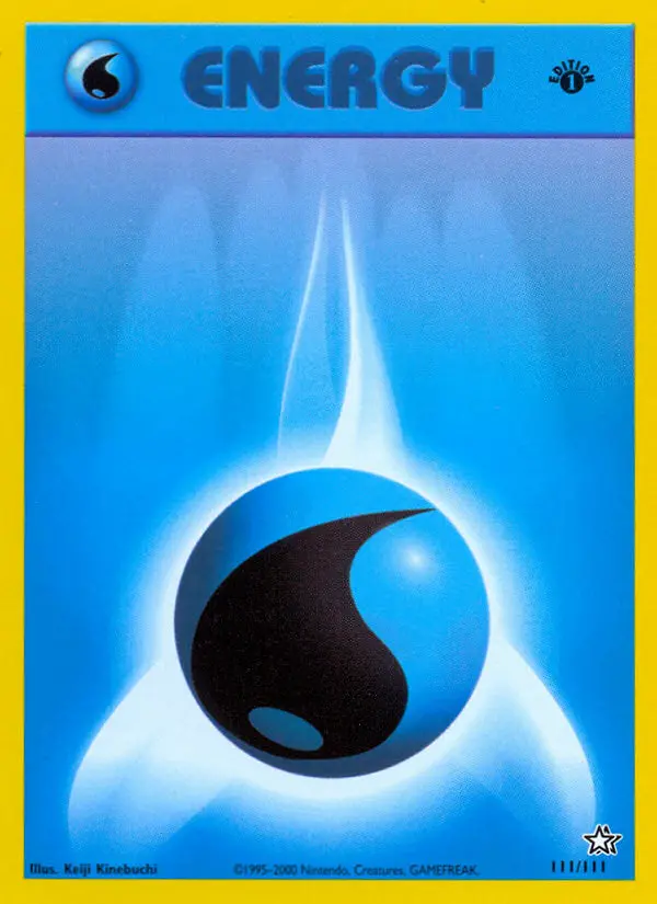 Water Energy Common Pokemon card #111 from Neo Genesis