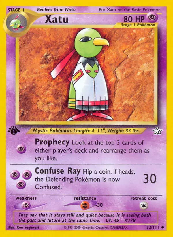 Xatu Uncommon Pokemon card #52 from Neo Genesis
