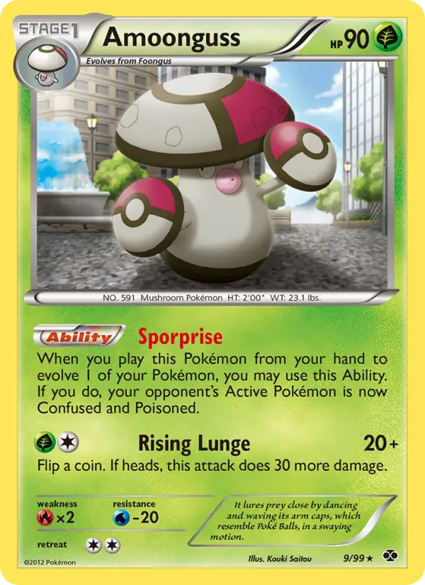Amoonguss Rare Pokemon card #9 from Next Destinies