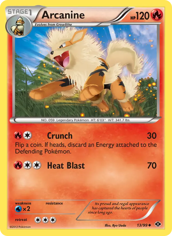 Arcanine Uncommon Pokemon card #13 from Next Destinies