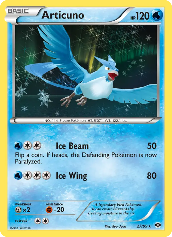 Articuno Rare Pokemon card #27 from Next Destinies