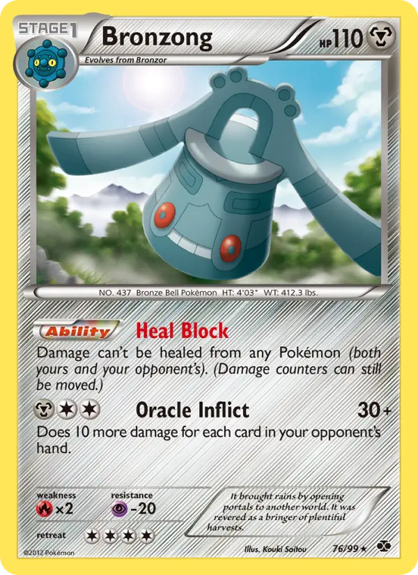 Bronzong Rare Pokemon card #76 from Next Destinies
