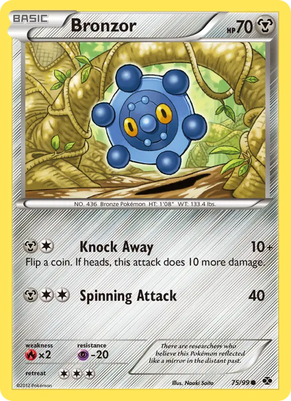 Bronzor Common Pokemon card #75 from Next Destinies