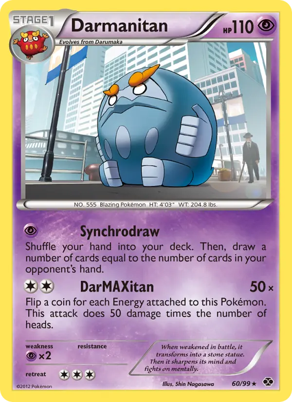 Darmanitan Rare Pokemon card #60 from Next Destinies
