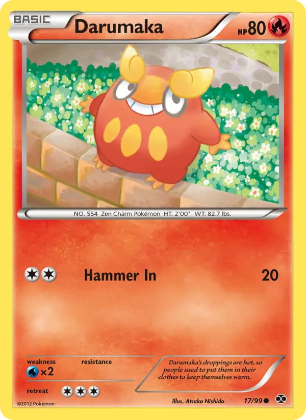 Darumaka Common Pokemon card #17 from Next Destinies