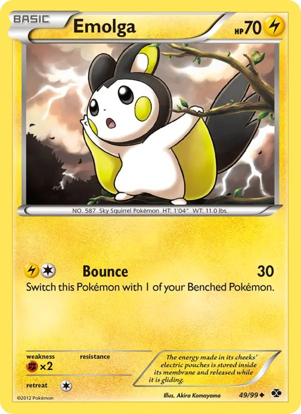 Emolga Uncommon Pokemon card #49 from Next Destinies
