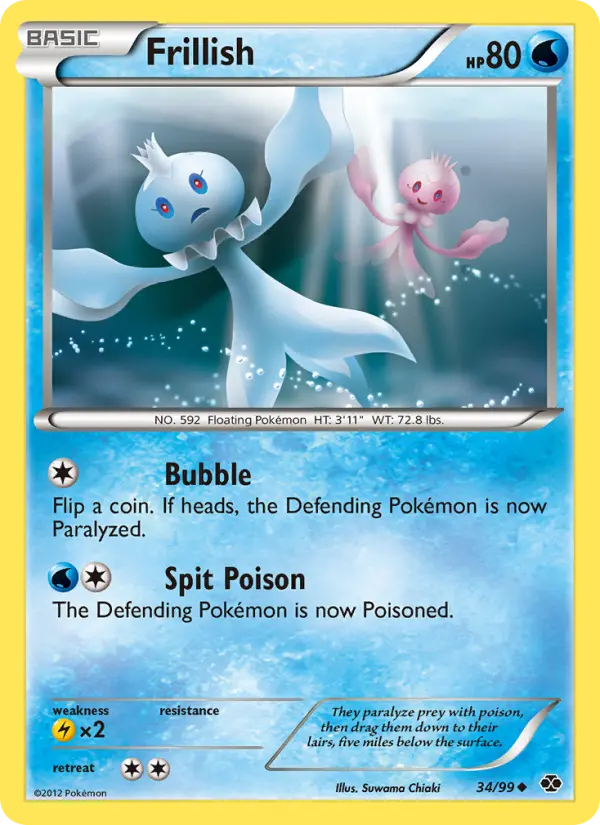 Frillish Uncommon Pokemon card #34 from Next Destinies