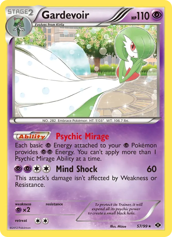 Gardevoir Rare Pokemon card #57 from Next Destinies
