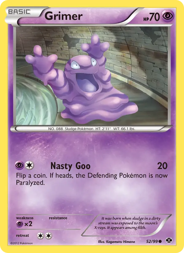 Grimer Common Pokemon card #52 from Next Destinies