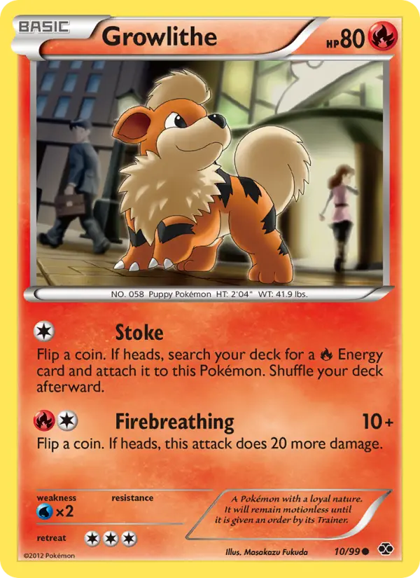 Growlithe Common Pokemon card #10 from Next Destinies