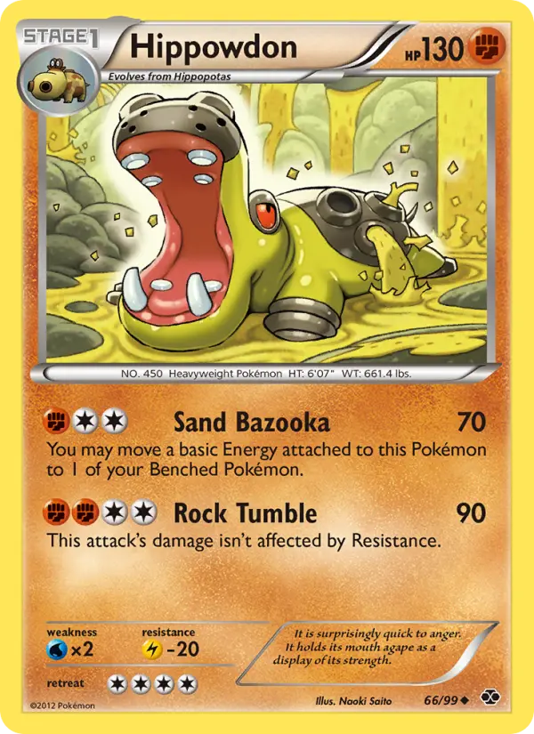 Hippowdon Uncommon Pokemon card #66 from Next Destinies