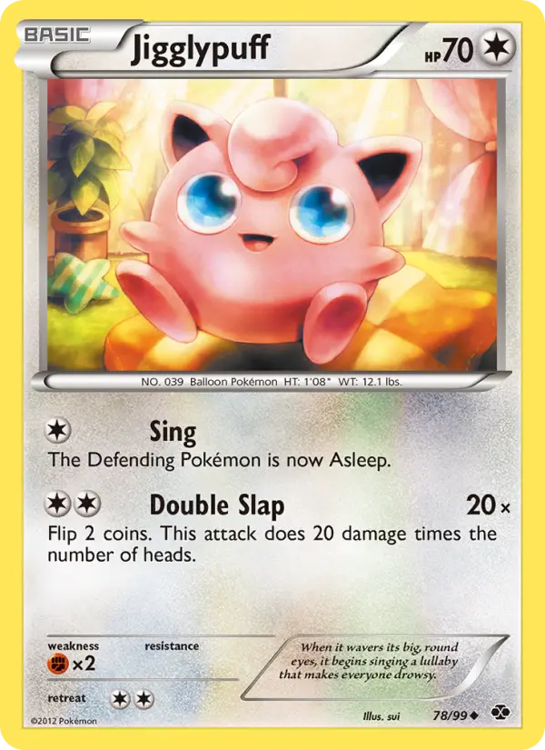 Jigglypuff Uncommon Pokemon card #78 from Next Destinies