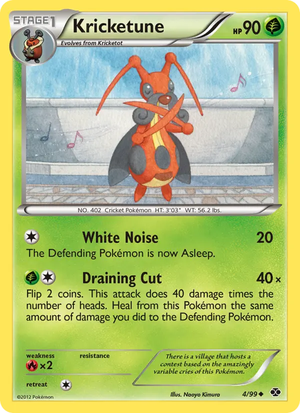 Kricketune Uncommon Pokemon card #4 from Next Destinies