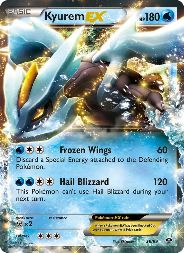 Kyurem-EX Rare Pokemon card #38 from Next Destinies