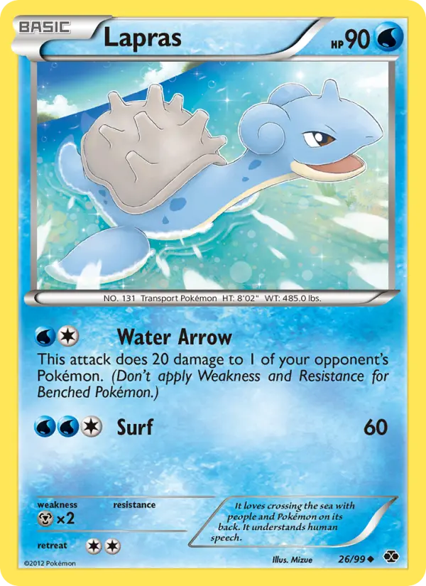 Lapras Uncommon Pokemon card #26 from Next Destinies