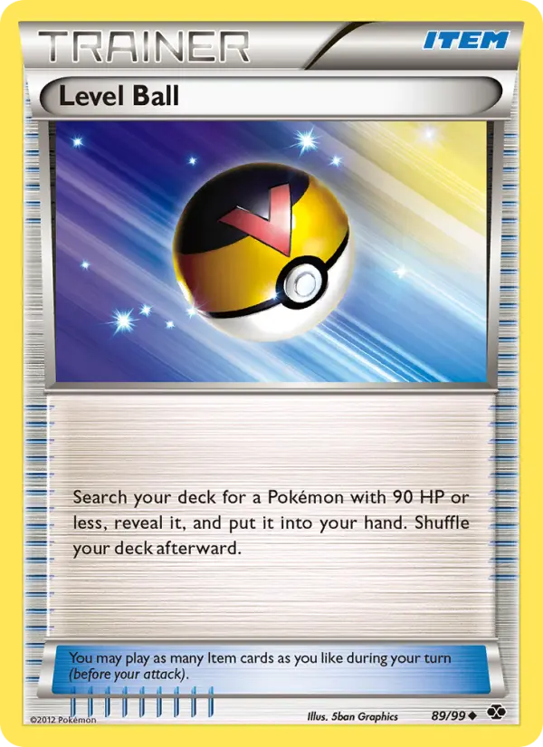 Level Ball Uncommon Pokemon card #89 from Next Destinies