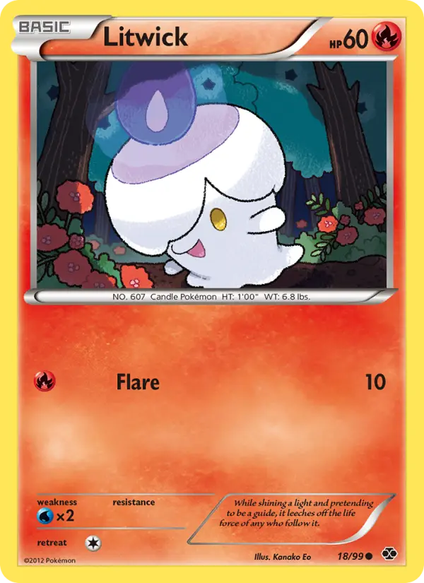 Litwick Common Pokemon card #18 from Next Destinies