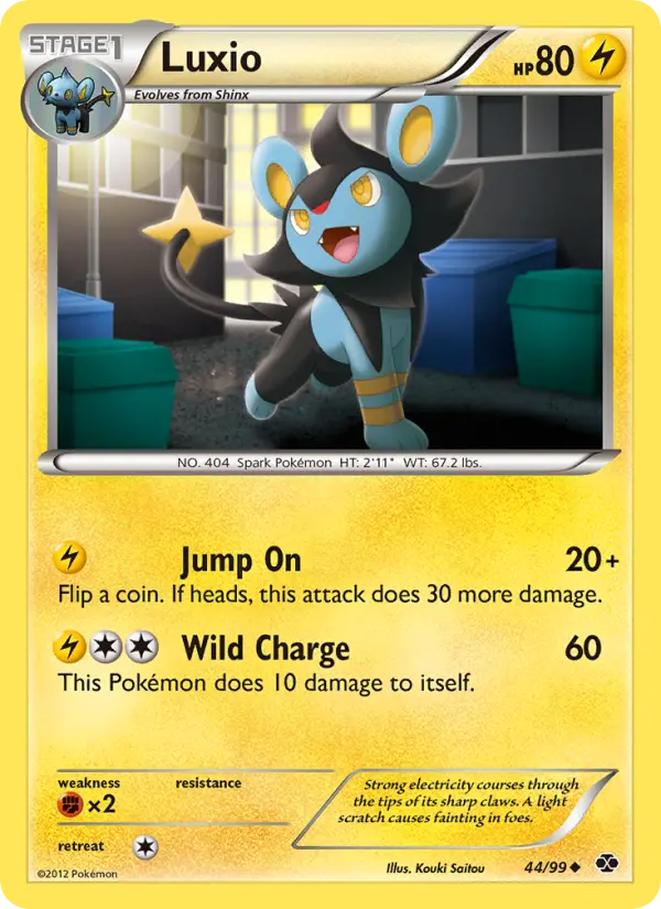 Luxio Uncommon Pokemon card #44 from Next Destinies