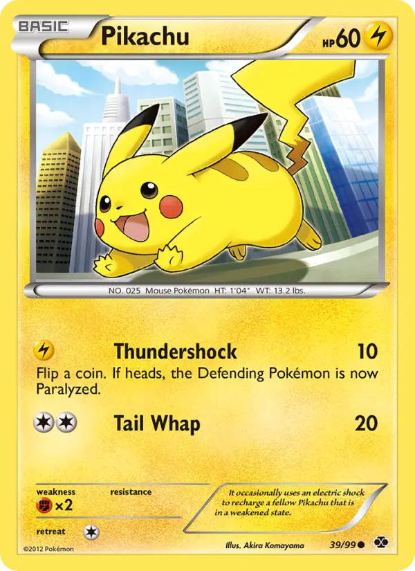 Pikachu Common Pokemon card #39 from Next Destinies