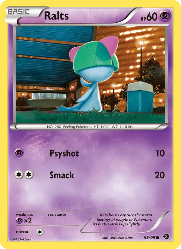 Ralts Common Pokemon card #55 from Next Destinies