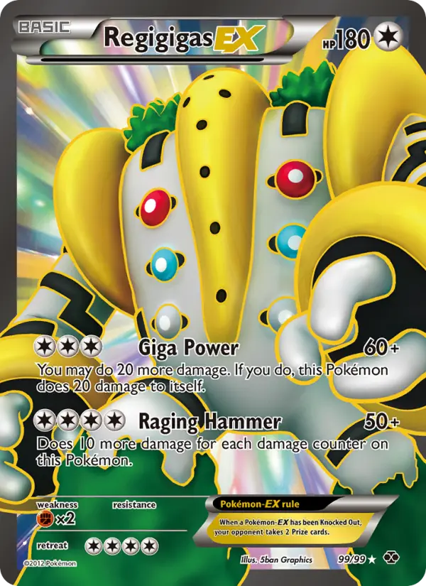 Regigigas-EX Ultra Rare Pokemon card #99 from Next Destinies
