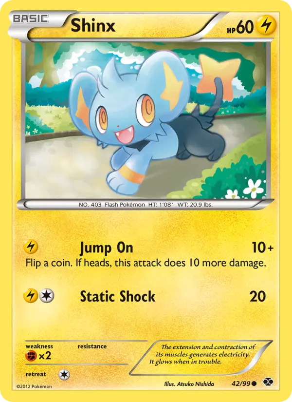 Shinx Common Pokemon card #42 from Next Destinies