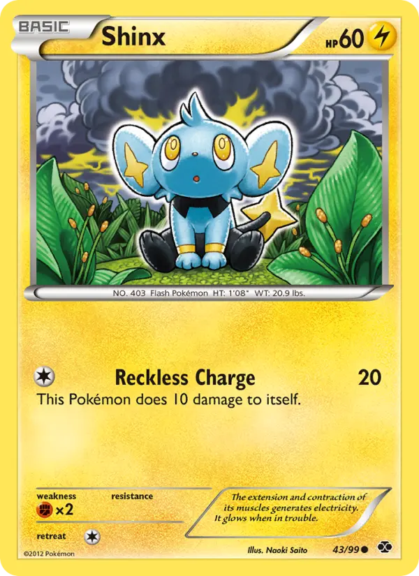 Shinx Common Pokemon card #43 from Next Destinies