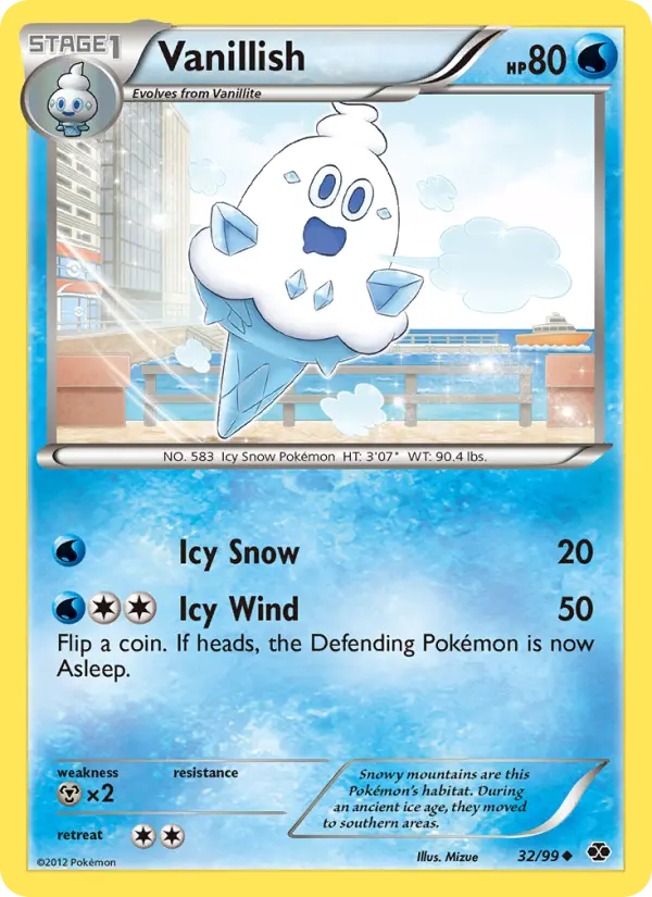 Vanillish Uncommon Pokemon card #32 from Next Destinies