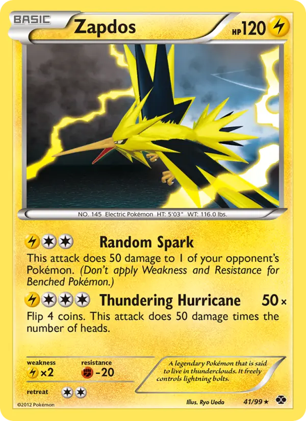Zapdos Rare Pokemon card #41 from Next Destinies