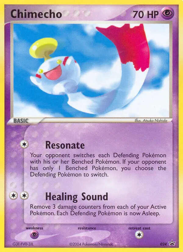 Chimecho Common Pokemon card #24 from Nintendo Black Star Promos
