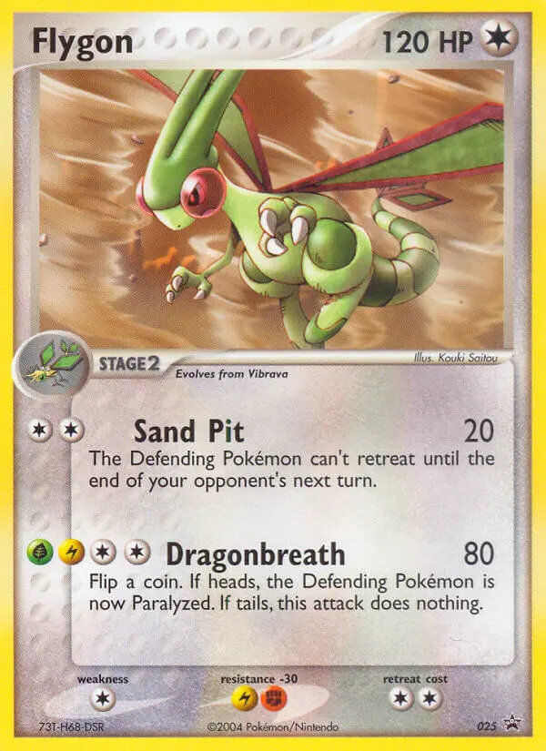 Flygon Common Pokemon card #25 from Nintendo Black Star Promos